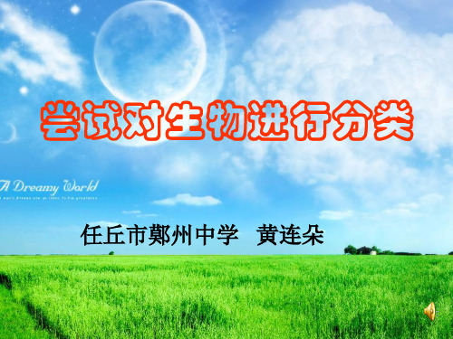 尝试对生物进行分类说课稿