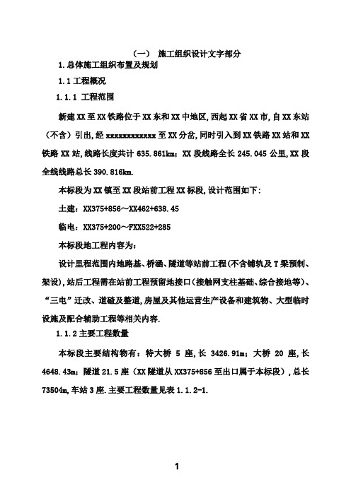 铁路站前工程项目施工组织设计