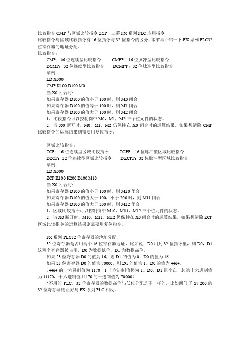 比较指令CMP与区域比较指令ZCP