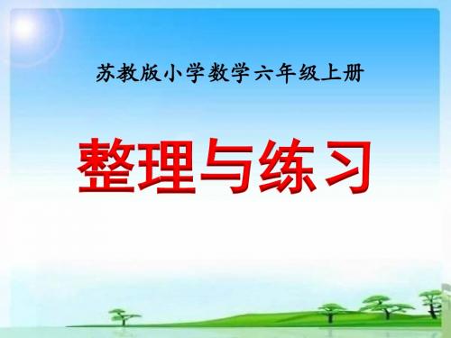 苏教版六年级数学上册第六单元整理与练习课件