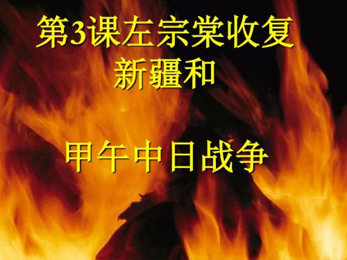 左宗棠收复新疆和甲午中日战争PPT课件2