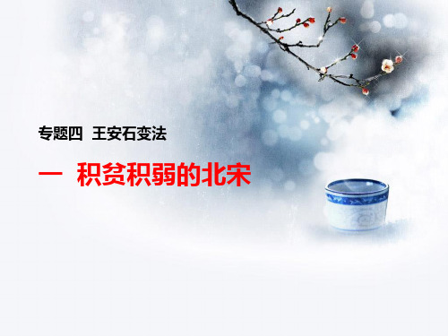 高中历史人民版选修一课件：专题四《王安石变法》第一节 积贫积弱的北宋 (共21张PPT)