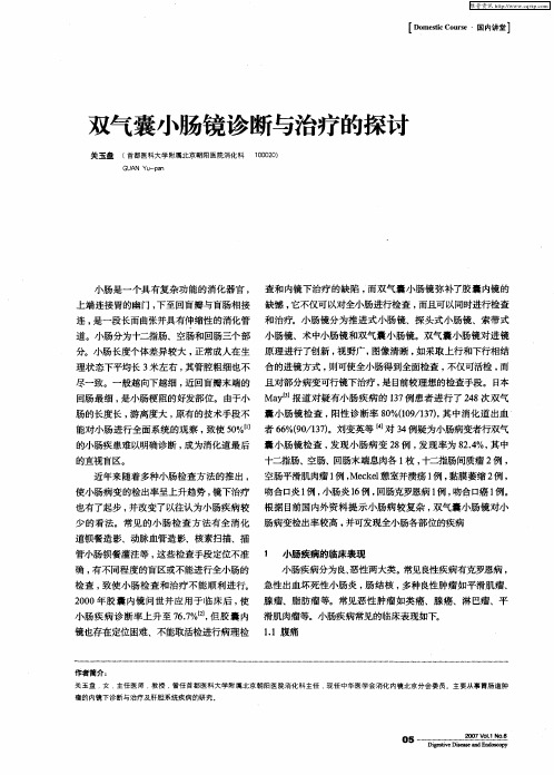 双气囊小肠镜诊断与治疗的探讨