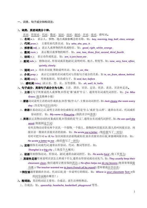英语语法大全-英语语法大全