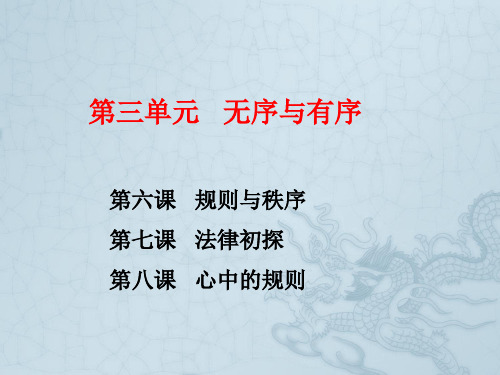 七年级政治下册 第三单元复习课件 教科版