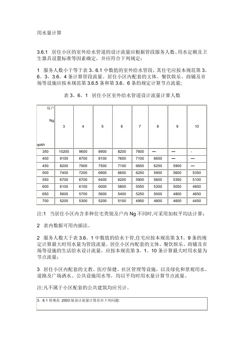 用水量计算方法-范本模板