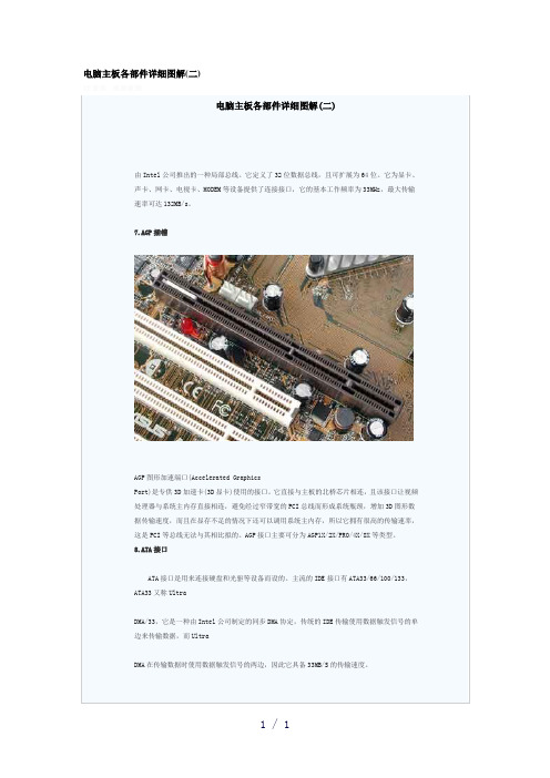 电脑主板各部件详细图解精选