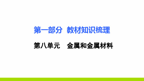 中考化学专题复习8.第八单元金属和金属材料知识点梳理PPT课件