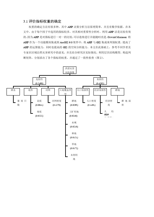 评价指标权重的确定