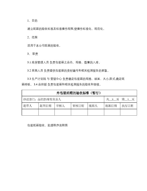 企业外包纸箱的验收标准(精)