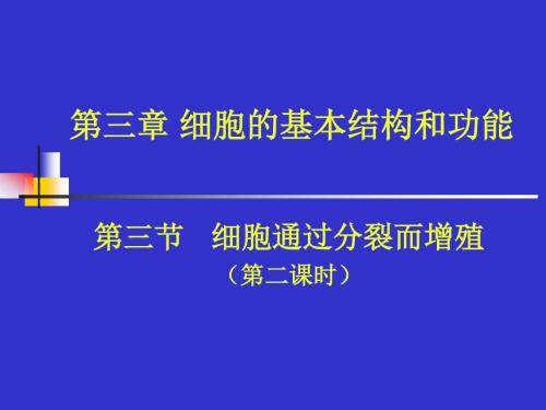 生物：3.3《细胞通过分裂而增殖》课件2(北师大版七年级上)(新2019)
