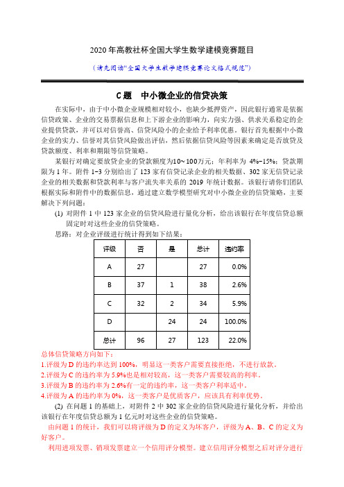 2020C-中小微企业的信贷决策