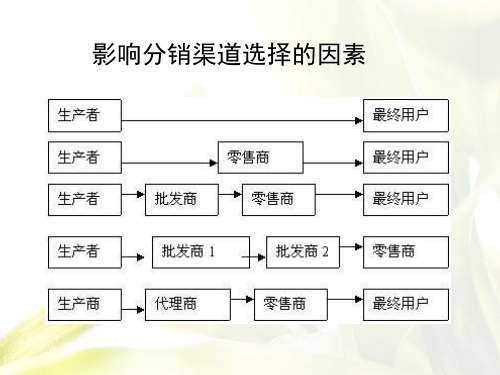 影响分销渠道的因素课件