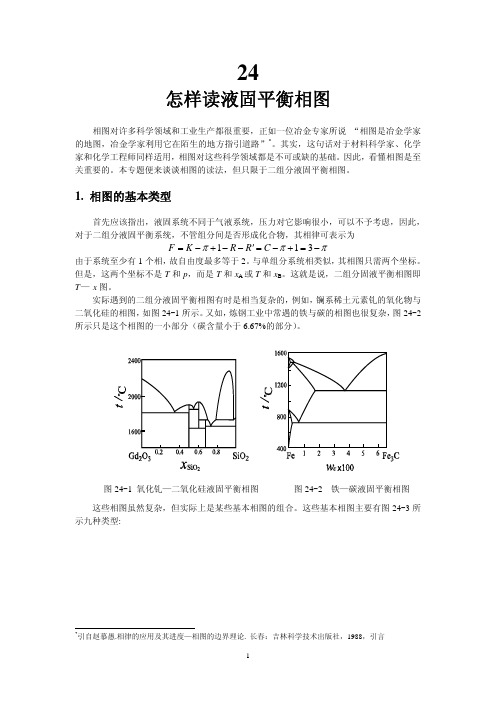 怎样读液固平衡相图