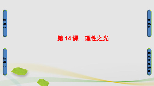 高中历史第3单元从人文精神之源到科学理性时代第14课理性之光课件岳麓版必修3