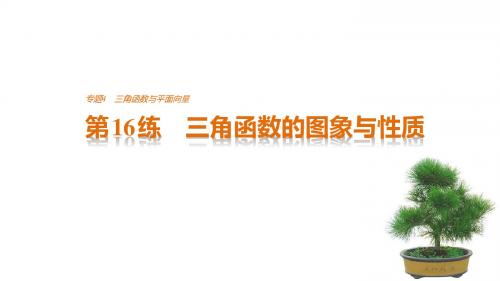 2017版考前三个月(浙江专版,文理通用)高考知识·方法篇 专题4 三角函数与平面向量 第16练