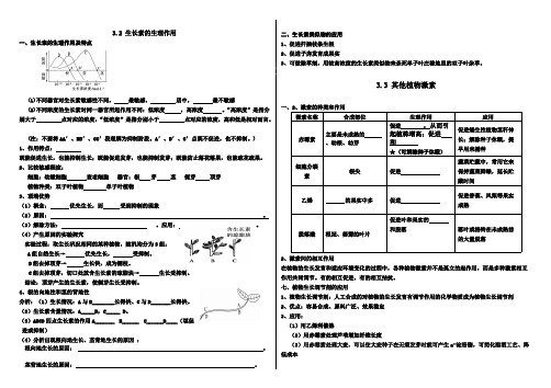 (完整版)第3章植物的激素调节知识点填空,推荐文档