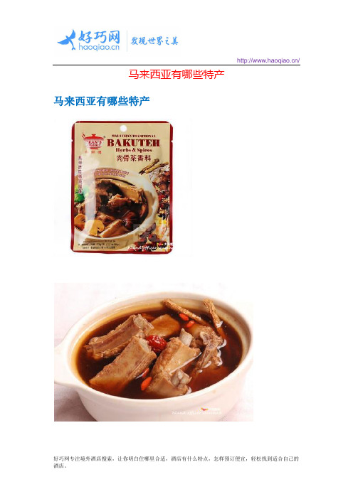 马来西亚有哪些特产
