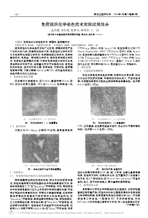 免疫组织化学染色技术实际应用体会