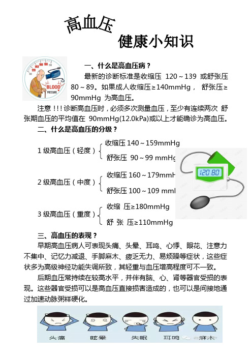 高血压健康宣传册