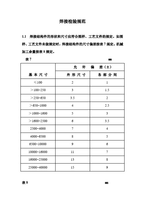 焊接检验规范