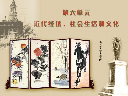 初中历史   中国近代社会生活的变迁 岳麓版精品课件