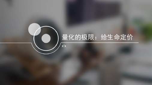 量化的极限：给生命定价