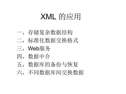 XML的应用