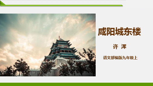 (部编版)最新九年级语文上册教学课件：《咸阳城东楼》