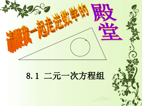 人教版初中数学七年级下册8.1二元一次方程组课件 (4)(共22张PPT)