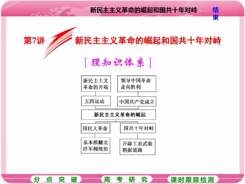 第7讲  新民主主义革命的崛起和国共十年对峙
