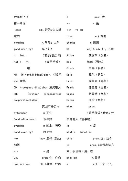 鲁教版初中英语单词表