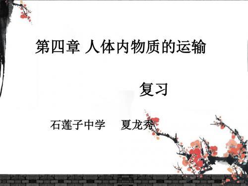 人教版生物七下第四章《人体内物质的运输》教学课件.ppt