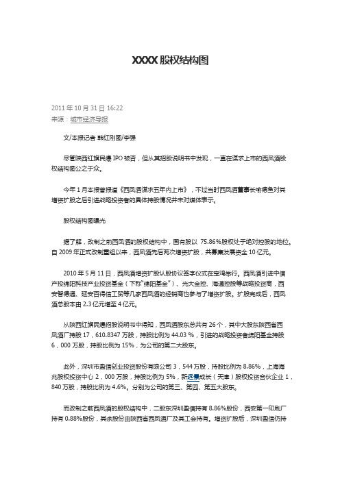 XXXX股权结构图