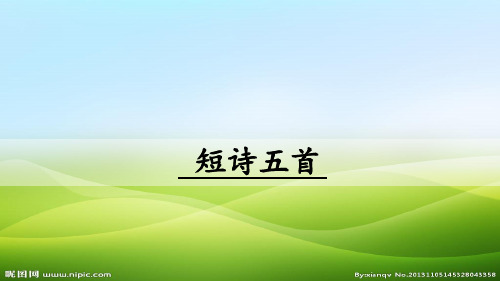 统编版九年级语文下册3《短诗五首》课件(共83张PPT)(优质版推荐)