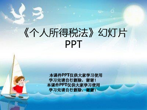 《个人所得税法》幻灯片PPT