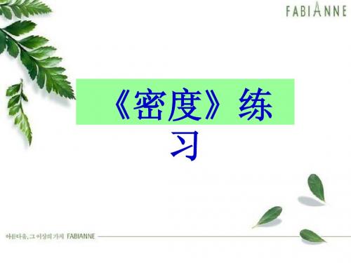 水的密度(第2课时)
