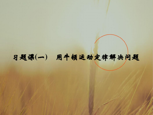 2018版高中物理必修1课件：第六章 力与运动 习题课一 用牛顿运动定律解决问题 精品