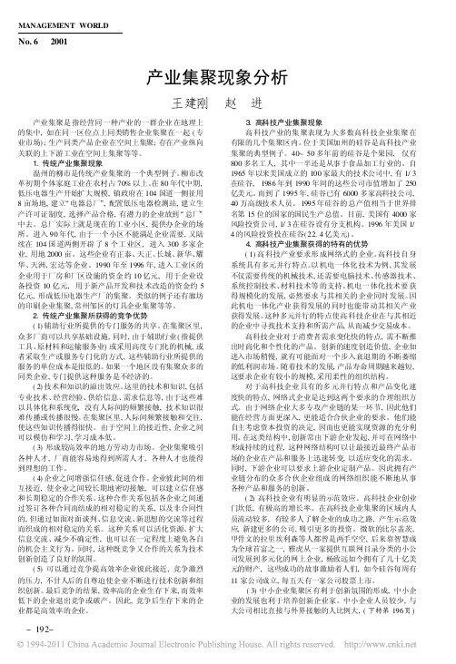 产业集聚现象分析