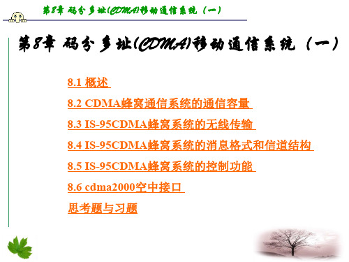 码分多址(CDMA)移动通信系统(一)