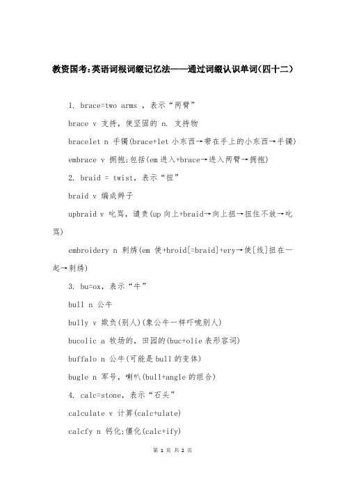 教资国考：英语词根词缀记忆法——通过词缀认识单词（四十二）