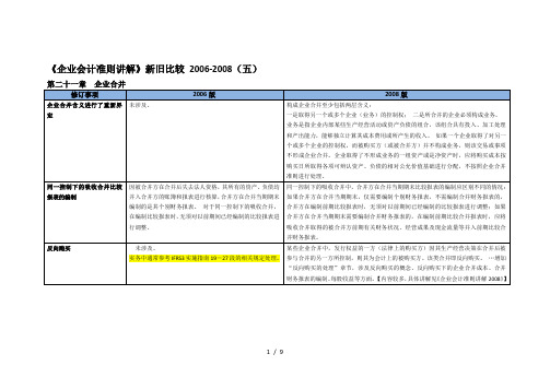 《企业会计准则讲解》新旧比较-05