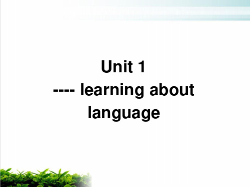人教高中英语必修UnitlearningaboutlanguagePPT完整版3