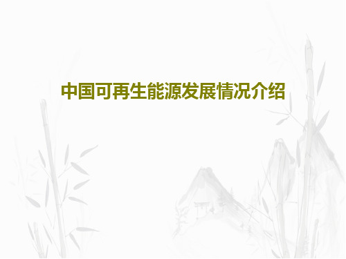中国可再生能源发展情况介绍34页PPT