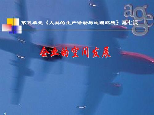 【地理课件】企业的空间发展