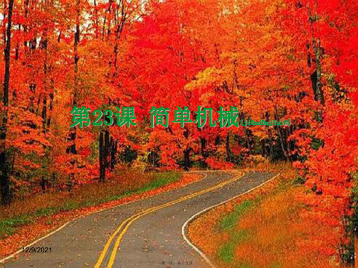 中考科学第23课简单机械复习初中九年级全册自然科学