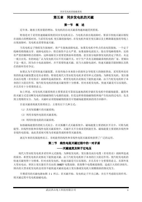 第五章  同步发电机的灭磁