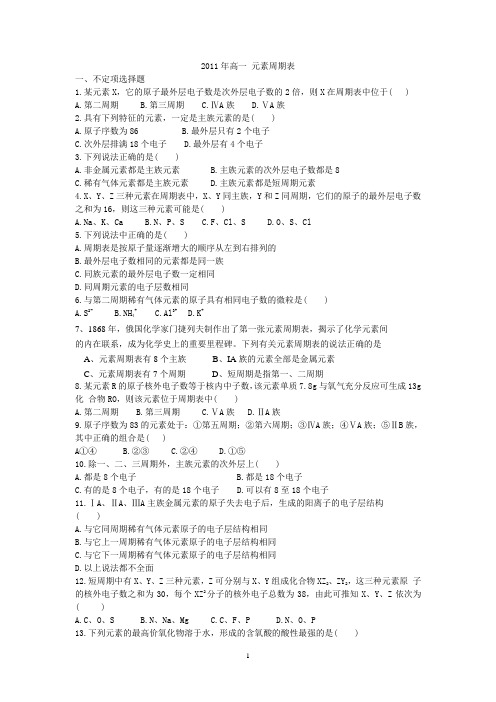 元素周期表1-20