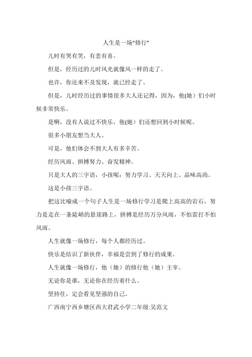 人生是一场修行-作文