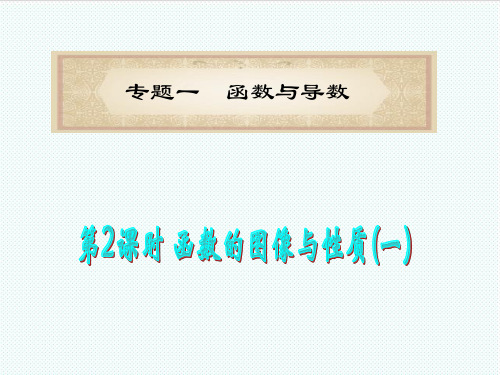 福建省2020届高考数学理二轮专题总复习 专题1第2课时 函数的图像与性质(一)课件 精品